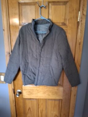 Men's Quilted Puffer Jacket - Gray